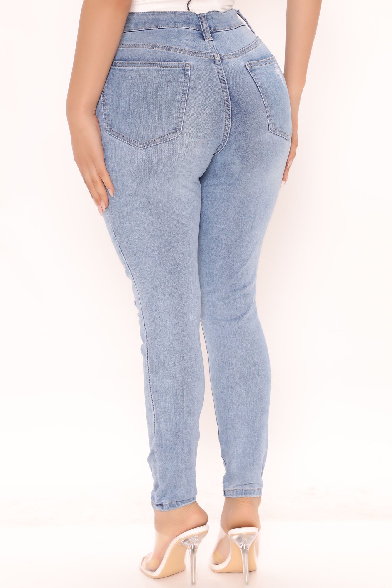 Crash Course Ankle Skinny Jeans - Medium Blue Wash Ins Street