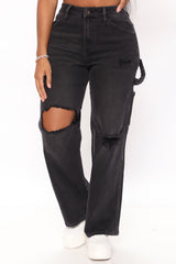 Always Working It Cargo Carpenter Jeans - Black Ins Street
