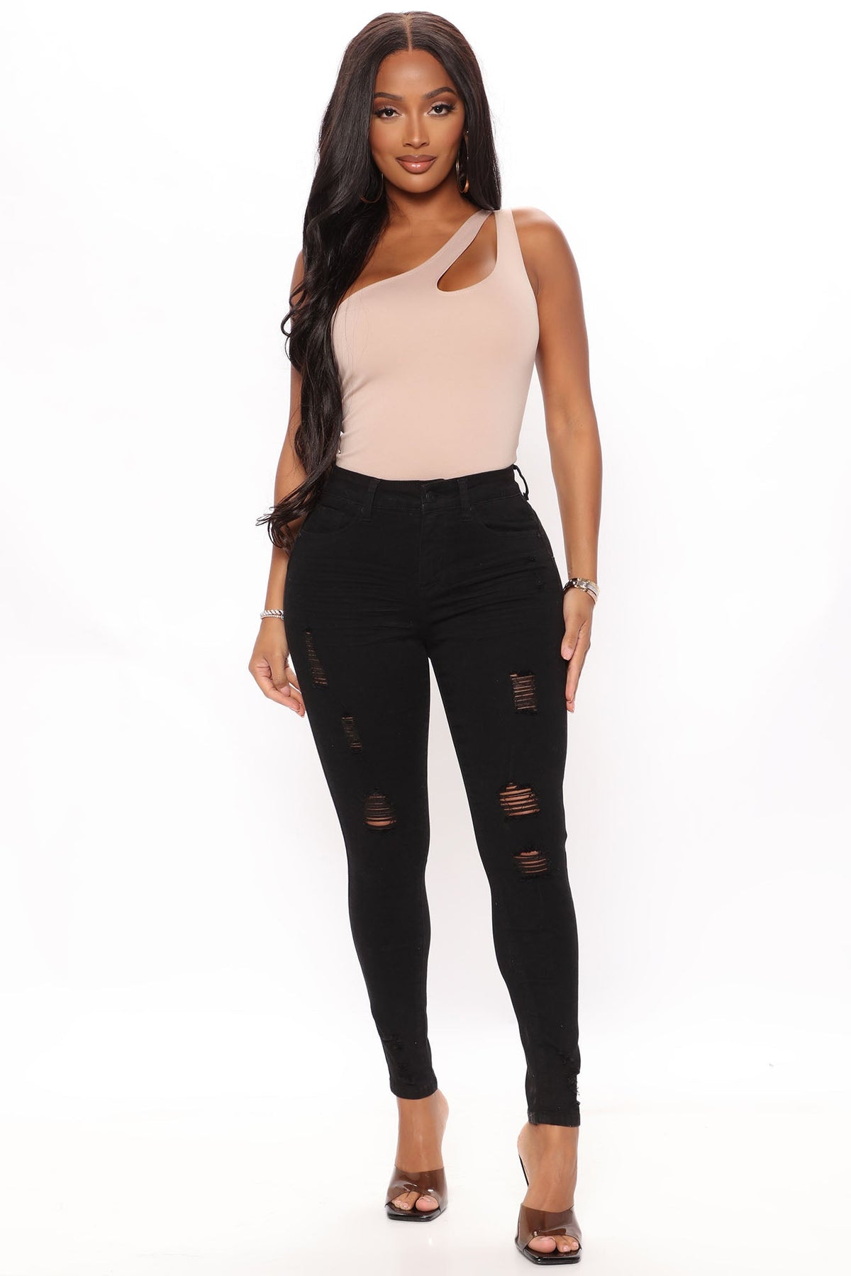 Booty Booty Push Up Skinny Jeans - Black Ins Street