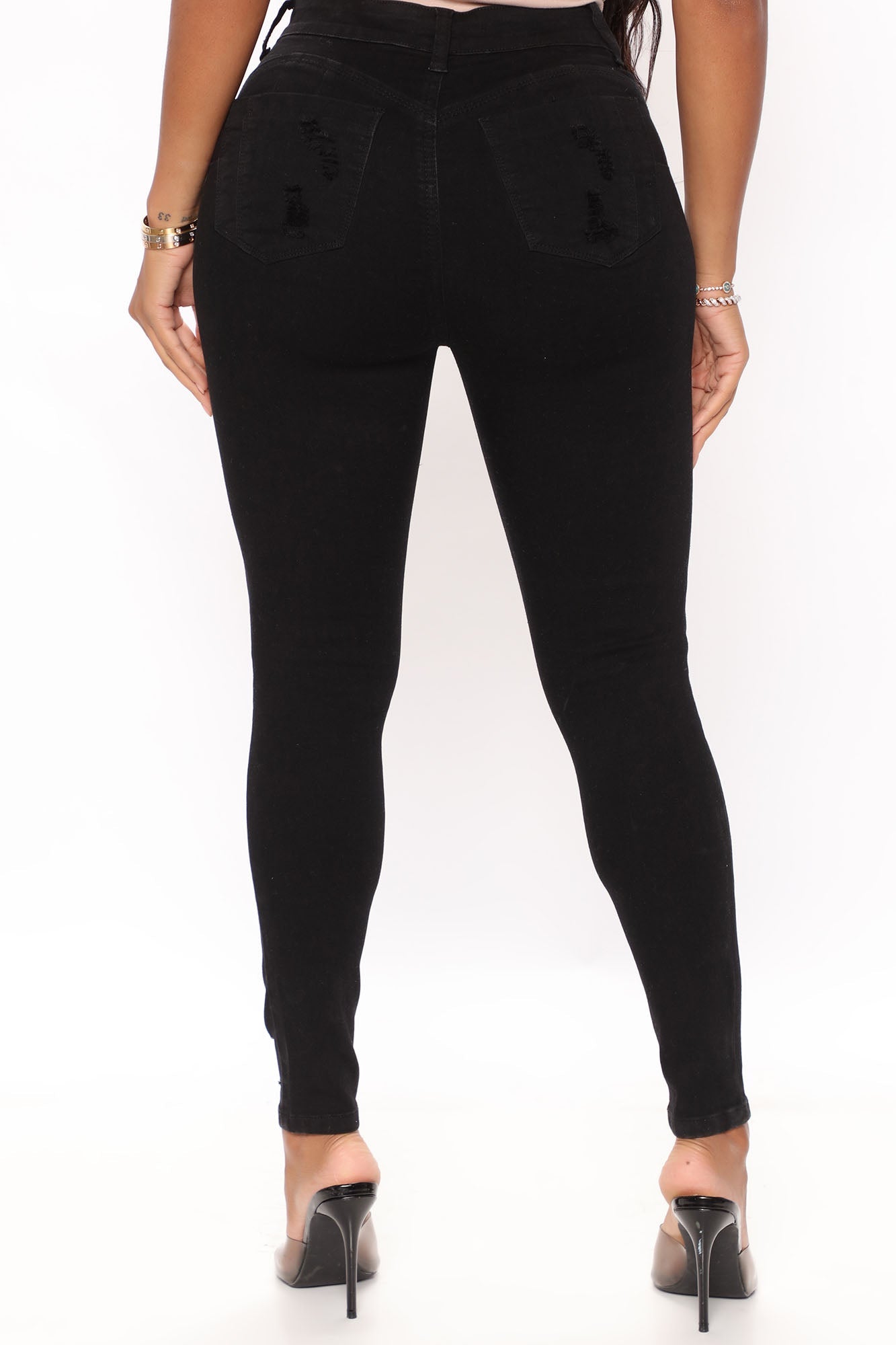 Booty Booty Push Up Skinny Jeans - Black Ins Street