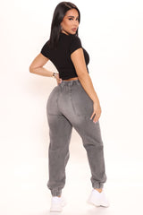 Relaxed Loose Fit Jogger Jeans - Grey Ins Street