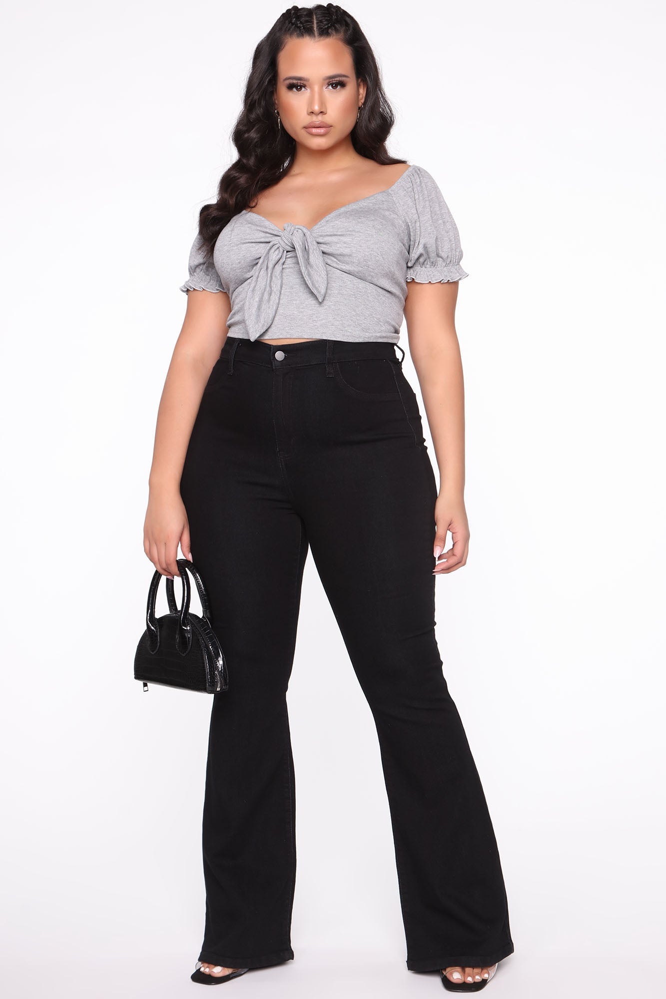 Deep In My Soul Flare Jeans - Black Ins Street