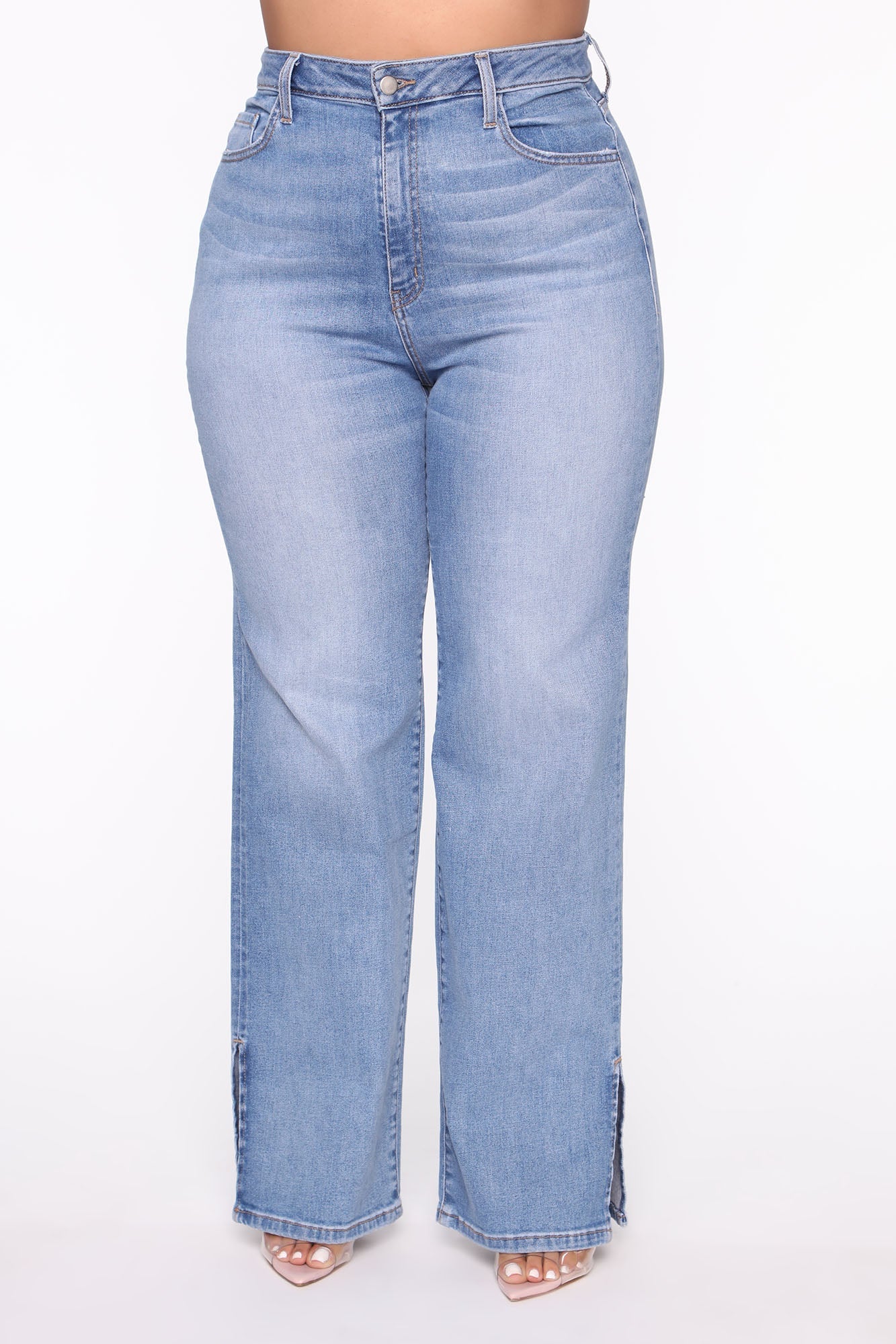 Killing 'Em Softly Side Split Jean - Light Blue Wash Ins Street