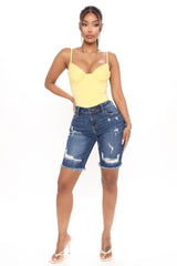Switch It Up Bermuda Short - Dark Wash Ins Street