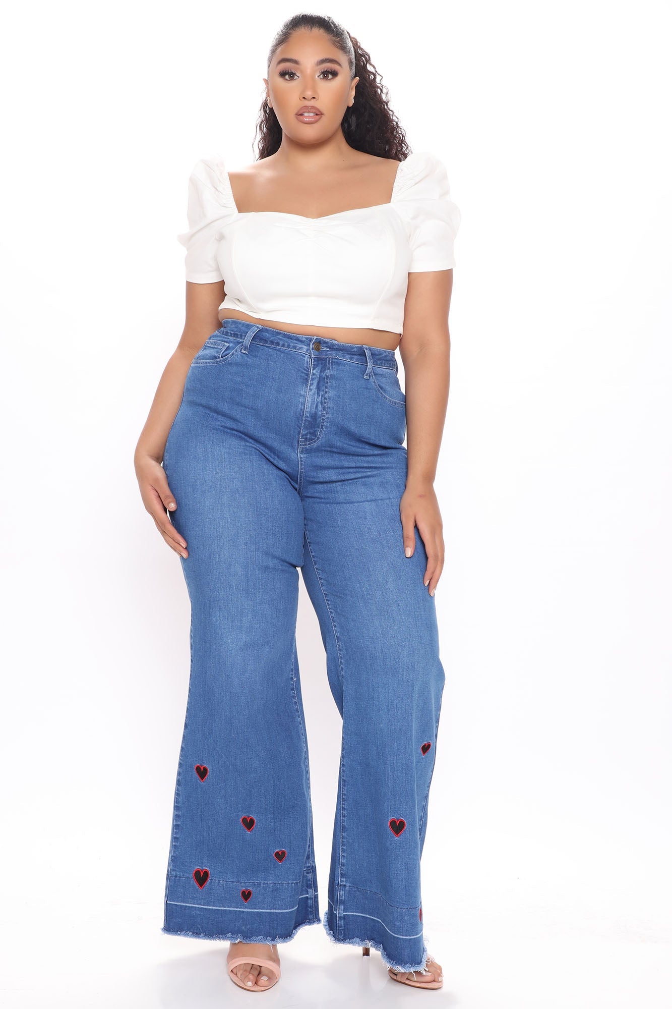 My Heart Is Yours Flare Jeans - Medium Blue Wash Ins Street