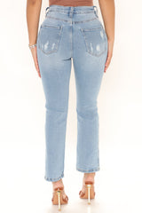Feeling Blessed Vintage Skinny Jeans - Light Blue Wash Ins Street