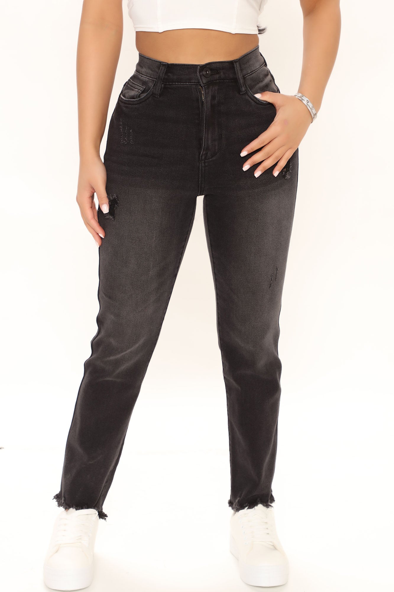 Drop Your Location Ankle Skinny Jeans - Black Ins Street