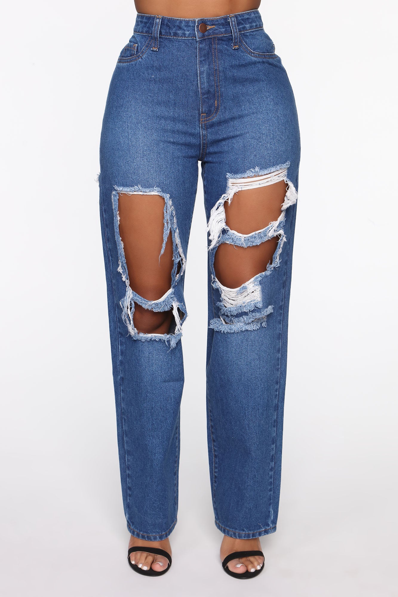 Back Again Slouch Fit Jeans - Dark Denim – InsStreet