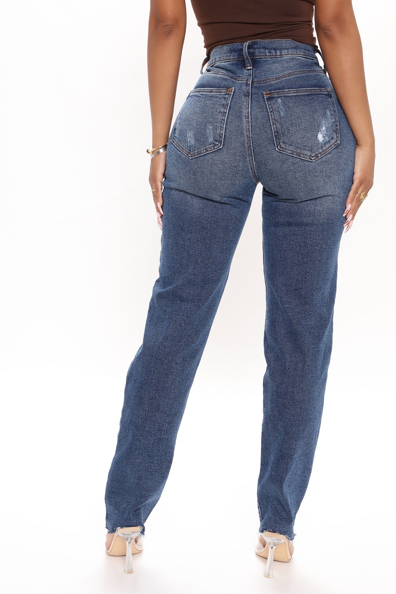Survival Of The Fittest Ripped Boyfriend Jeans - Dark Wash Ins Street