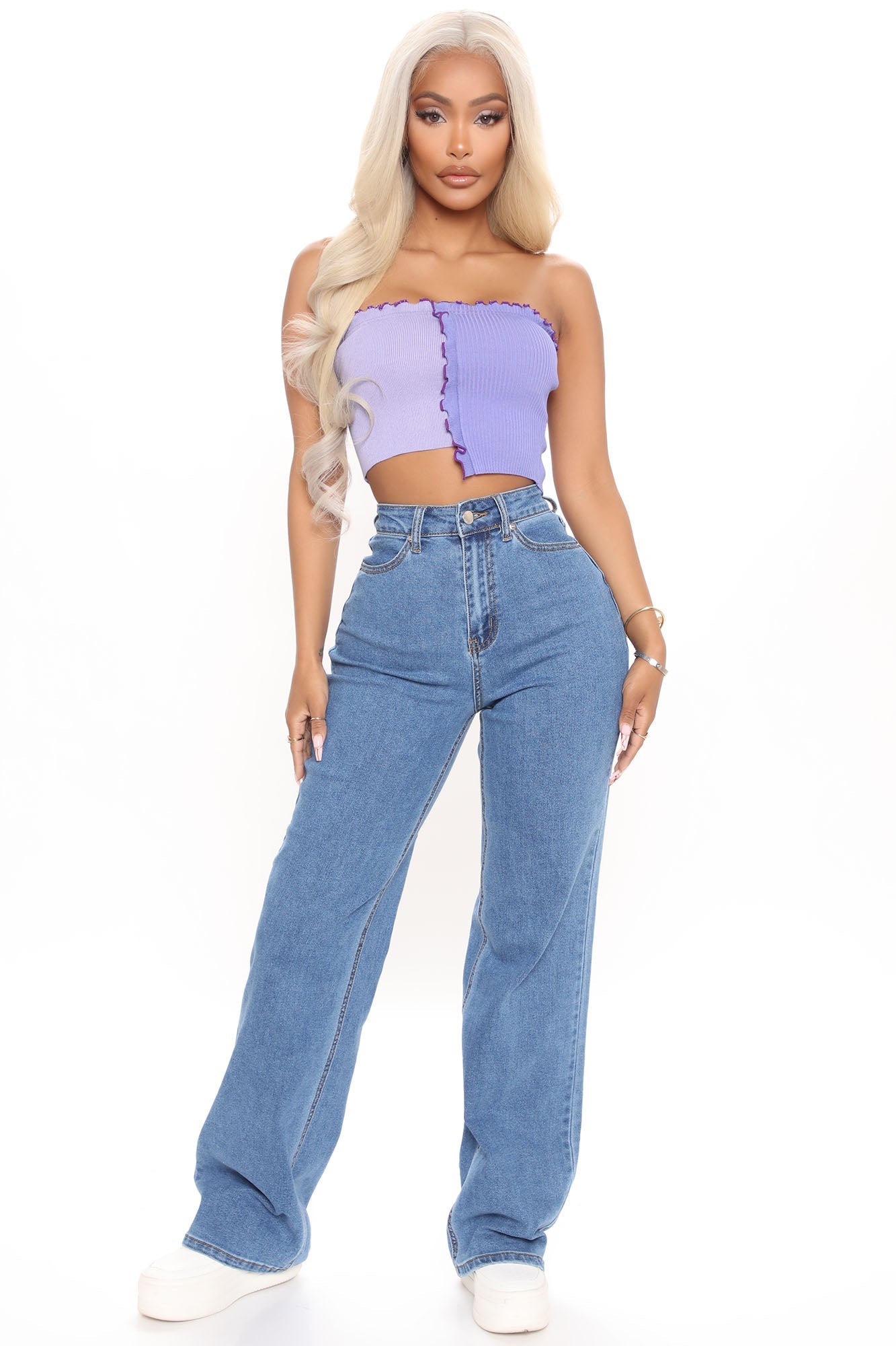 Sweet Love Straight Leg Jeans - Medium Blue Wash Ins Street