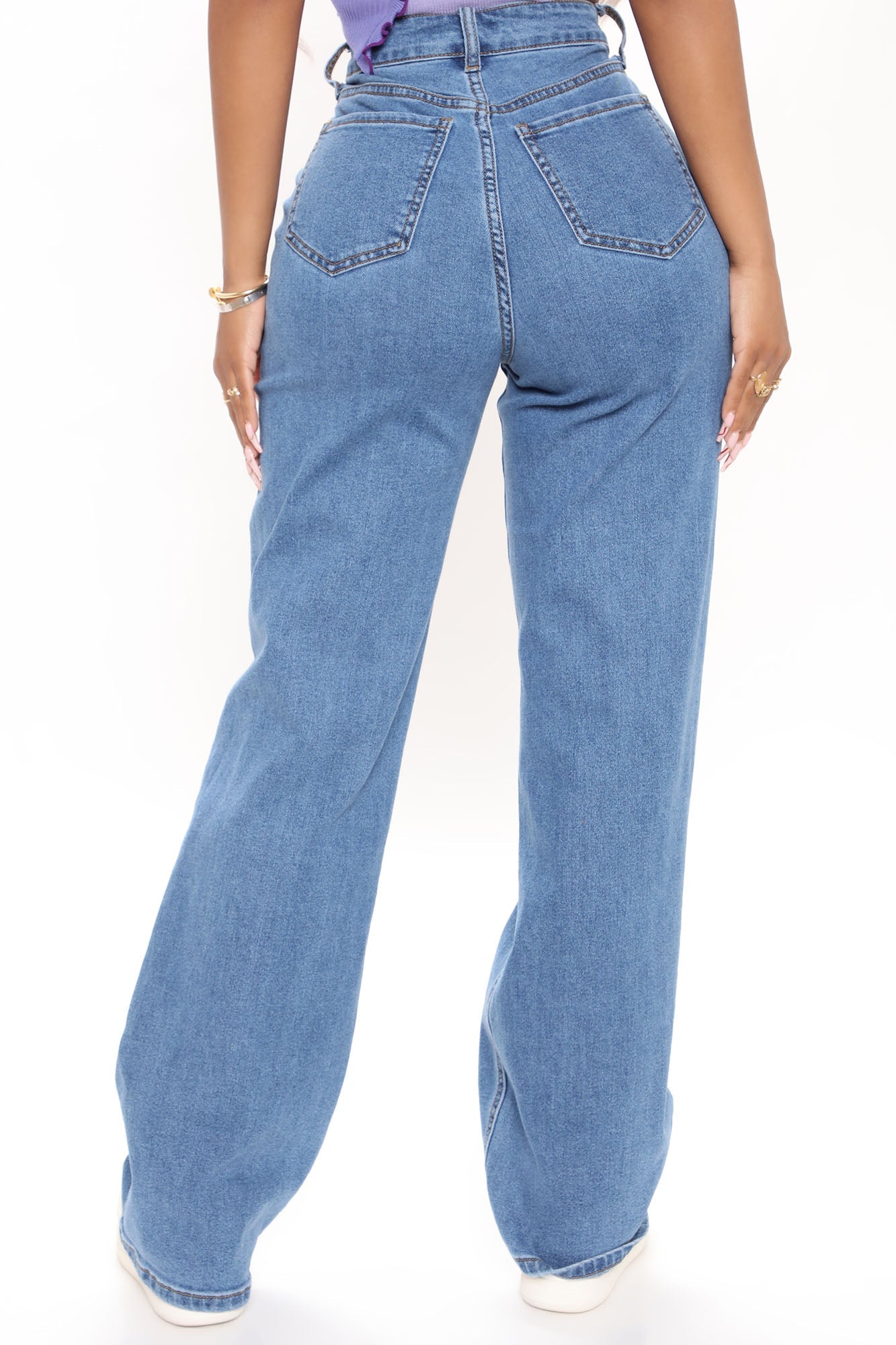 Sweet Love Straight Leg Jeans - Medium Blue Wash Ins Street