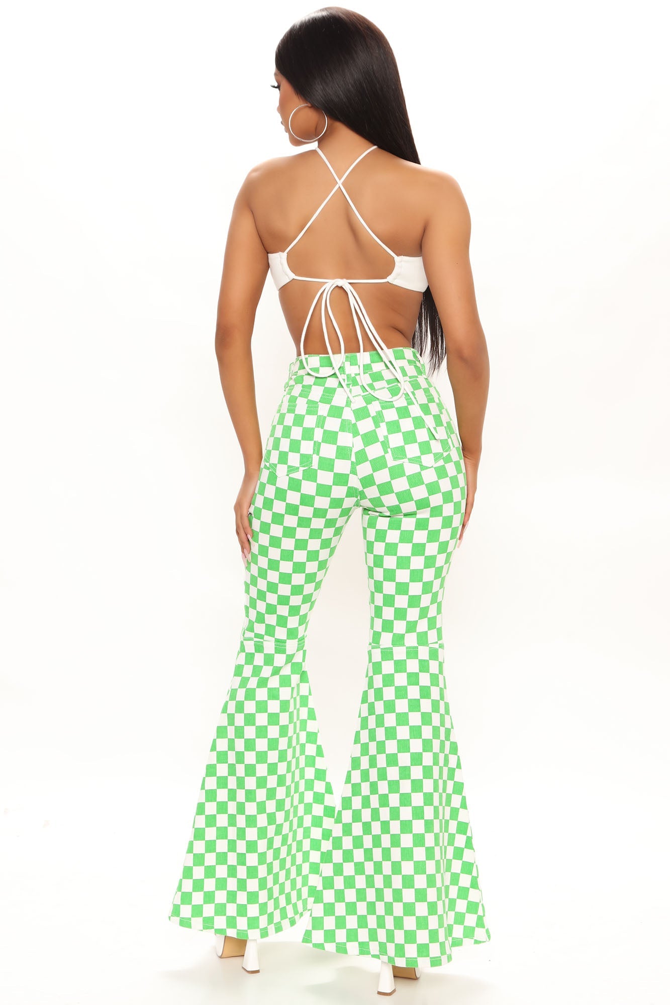 Big Race Extreme Flare Leg Jeans - Green Ins Street