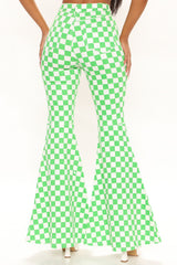 Big Race Extreme Flare Leg Jeans - Green Ins Street