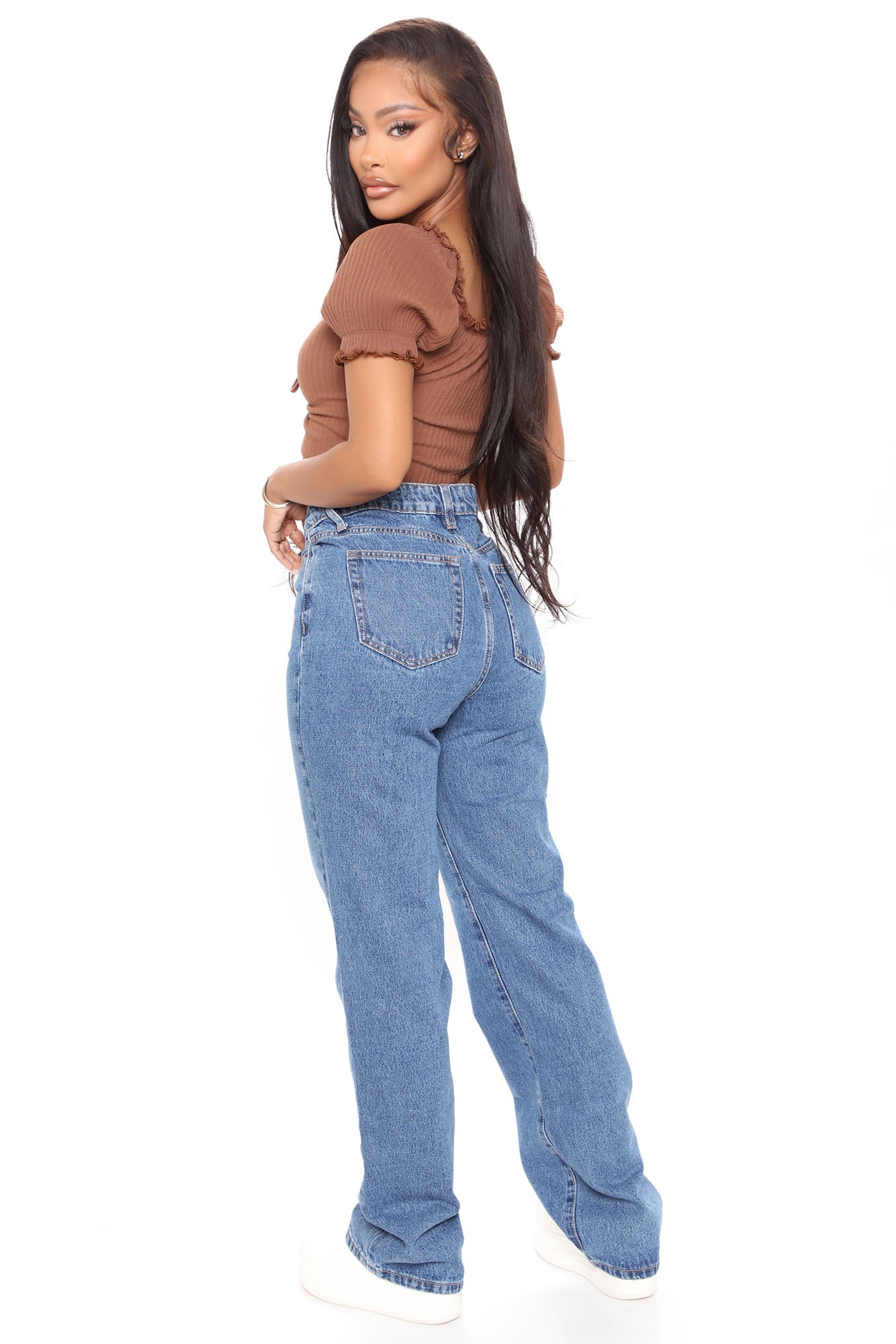 Keep It Casual Straight Leg Jeans - Medium Blue Wash Ins Street