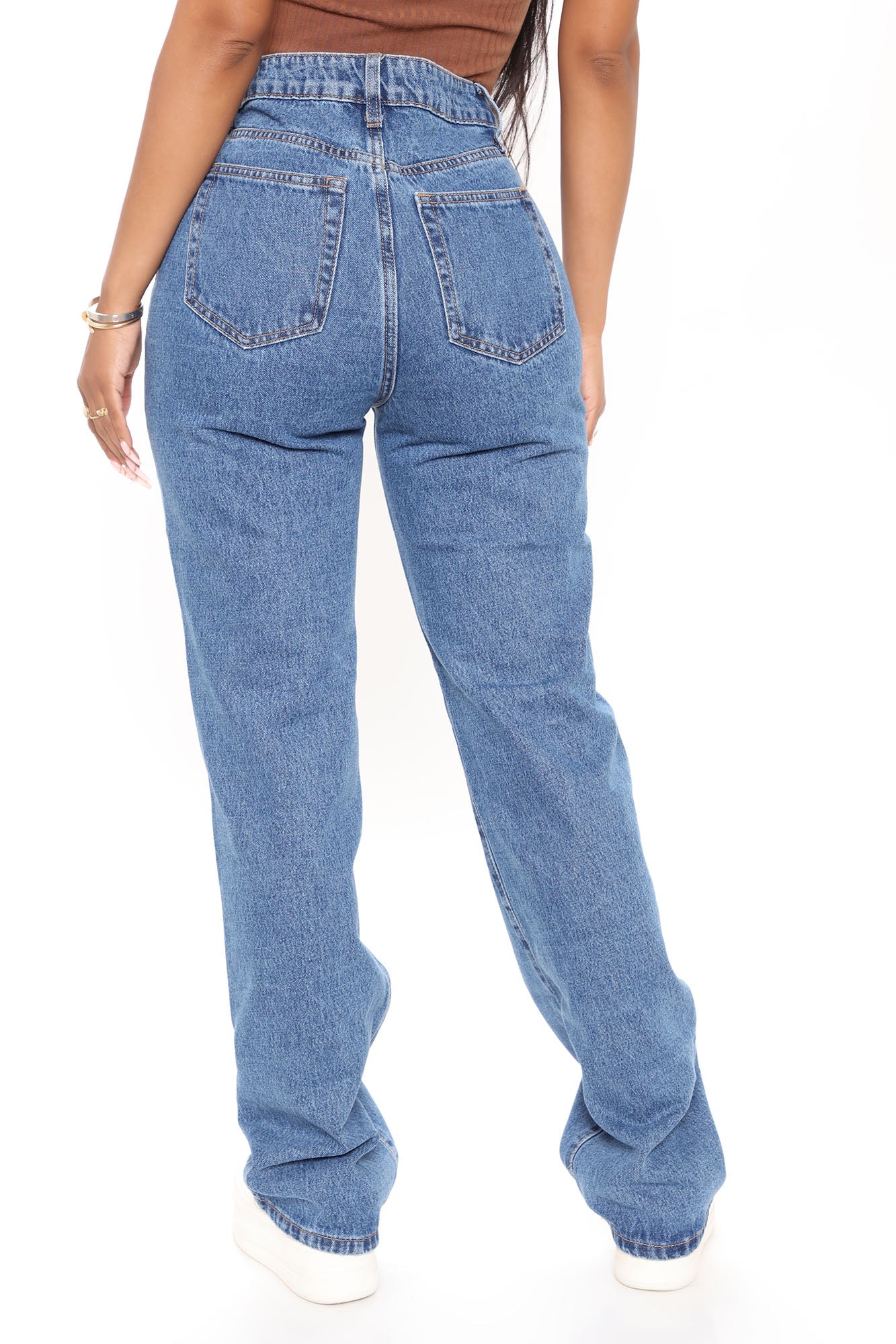 Keep It Casual Straight Leg Jeans - Medium Blue Wash Ins Street