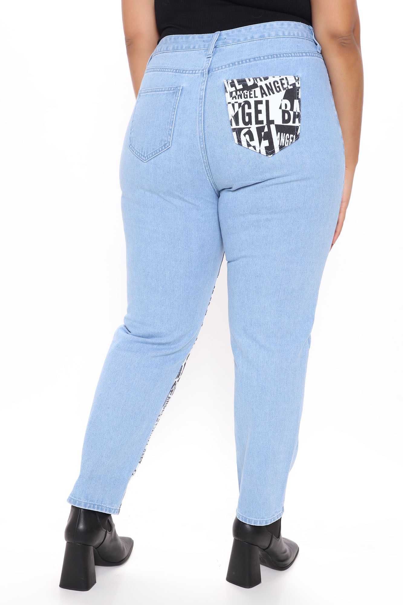 My Angel Baby Non Stretch Mom Jeans - Light Blue Wash Ins Street