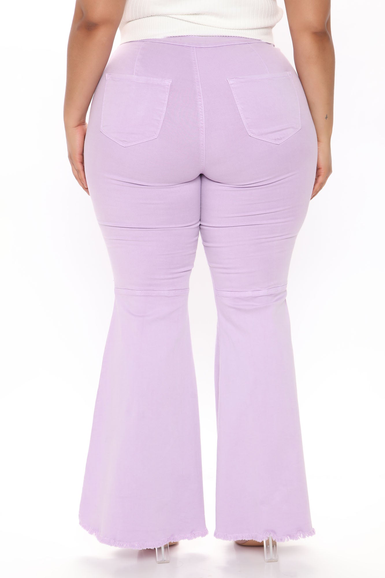 Mystery Solved Extreme Bell Bottom Jeans - Lavender Ins Street