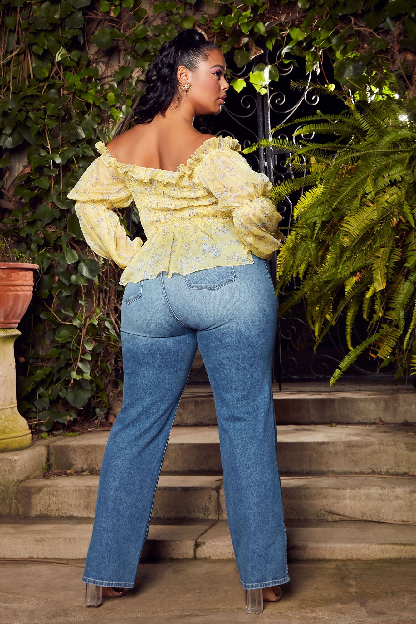 Killing 'Em Softly Side Split Jean - Medium Blue Wash Ins Street