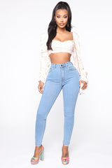 Precious Fit High Waisted Jean - Light Ins Street