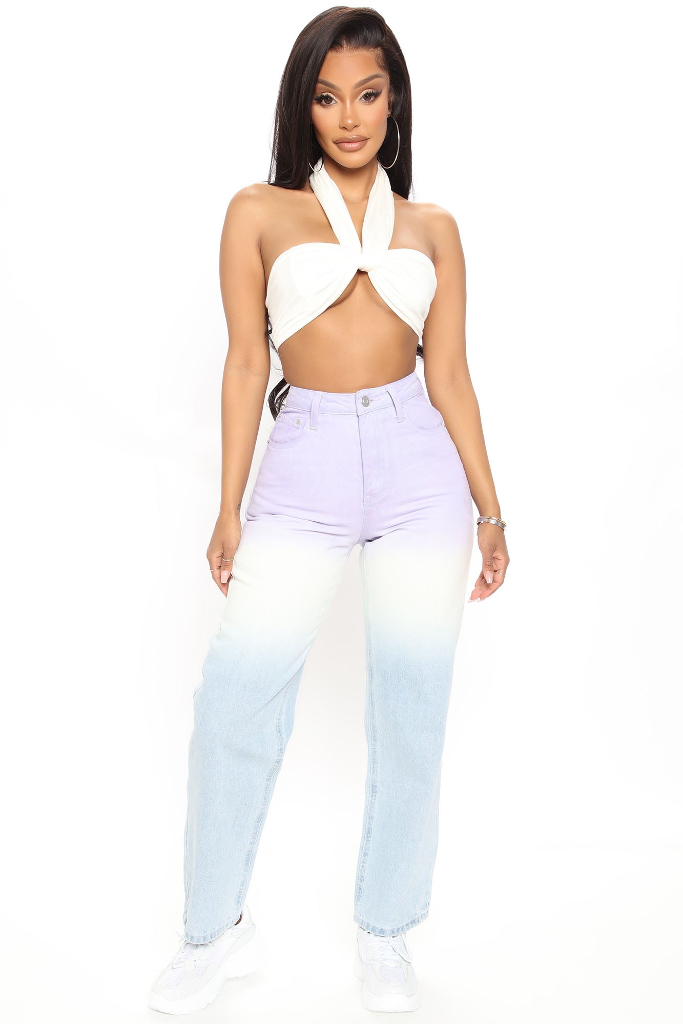 So Jaded Ombre Straight Leg Jeans - Lavender/combo Ins Street