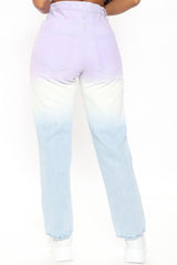 So Jaded Ombre Straight Leg Jeans - Lavender/combo Ins Street