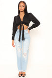 90's Loose Ripped Slouch Fit Jeans - Light Blue Wash Ins Street