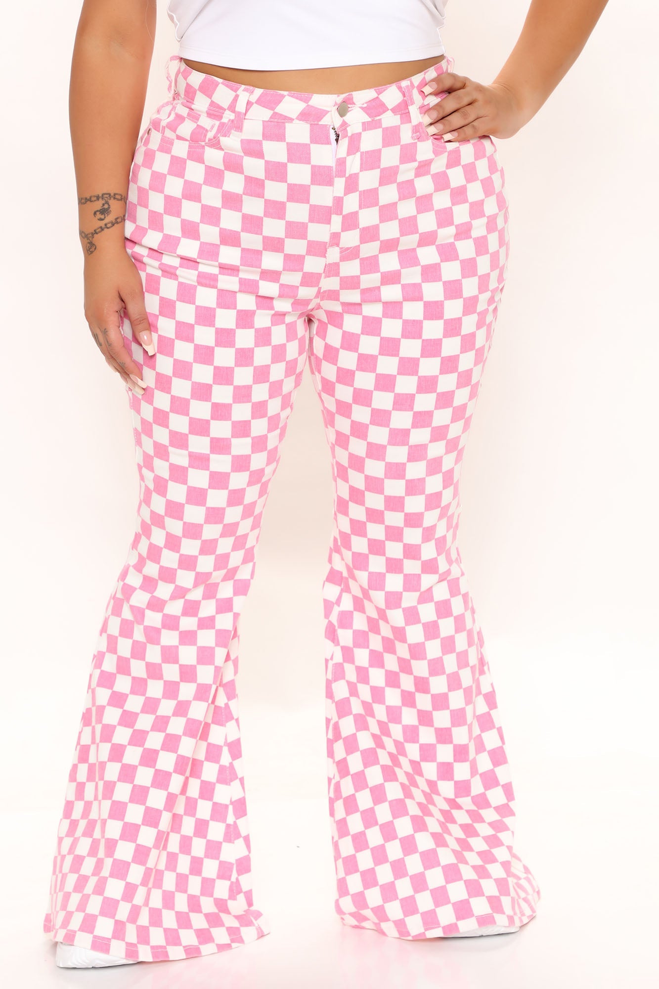 Big Race Extreme Flare Leg Jeans - Pink Ins Street