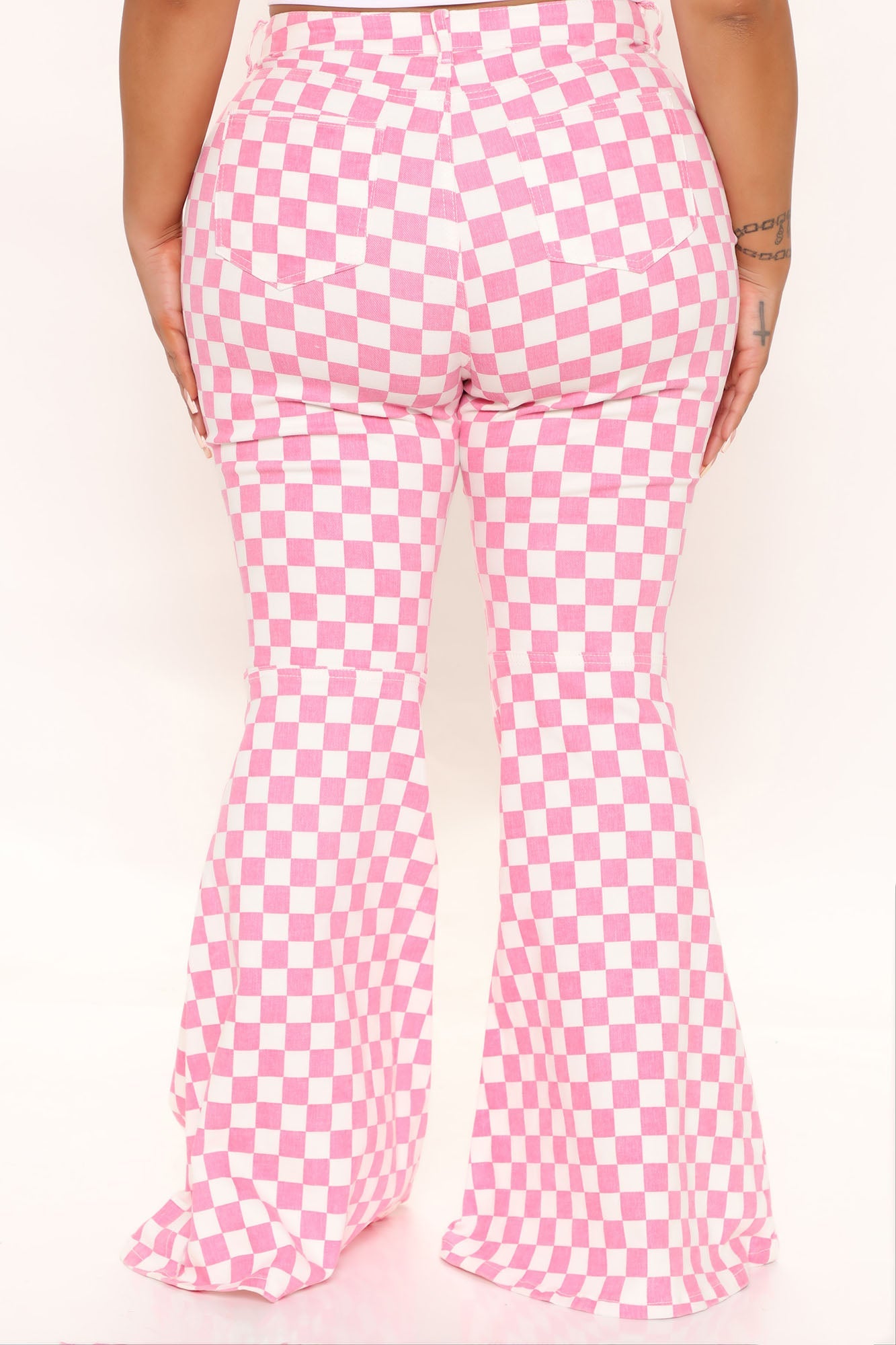Big Race Extreme Flare Leg Jeans - Pink Ins Street