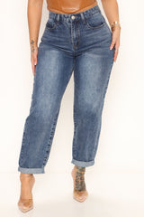 Drop In Balloon Jeans - Medium Wash Ins Street