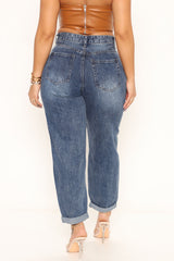 Drop In Balloon Jeans - Medium Wash Ins Street