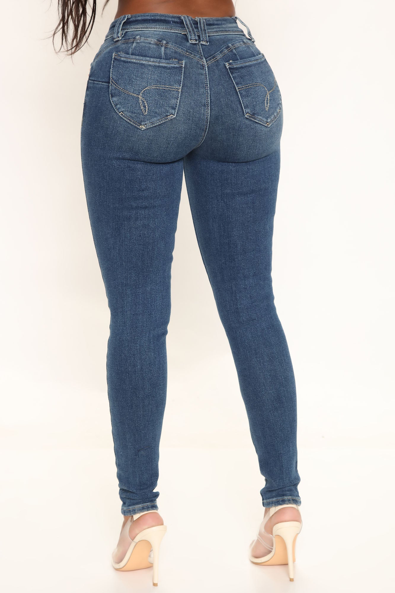 Make Me Proud Mid Rise Skinny Jeans - Dark Wash Ins Street
