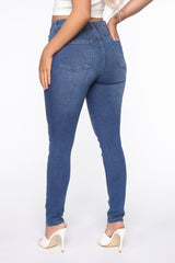 Maya Classic Skinny Jeans - Medium Blue Wash Ins Street