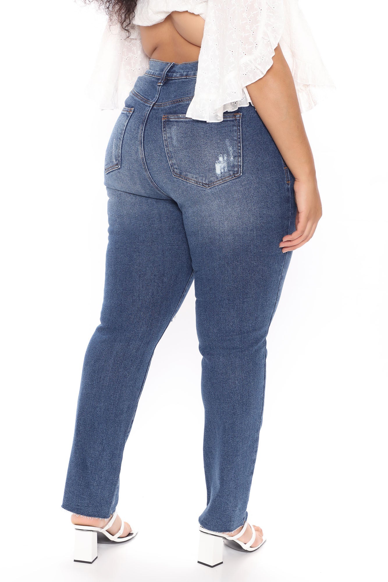 Survival Of The Fittest Ripped Boyfriend Jeans - Dark Wash Ins Street