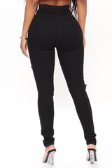Catty Distressed Skinny Jeans - Black Ins Street