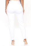 Classic Tapered Ripped Mom Jeans - White Ins Street