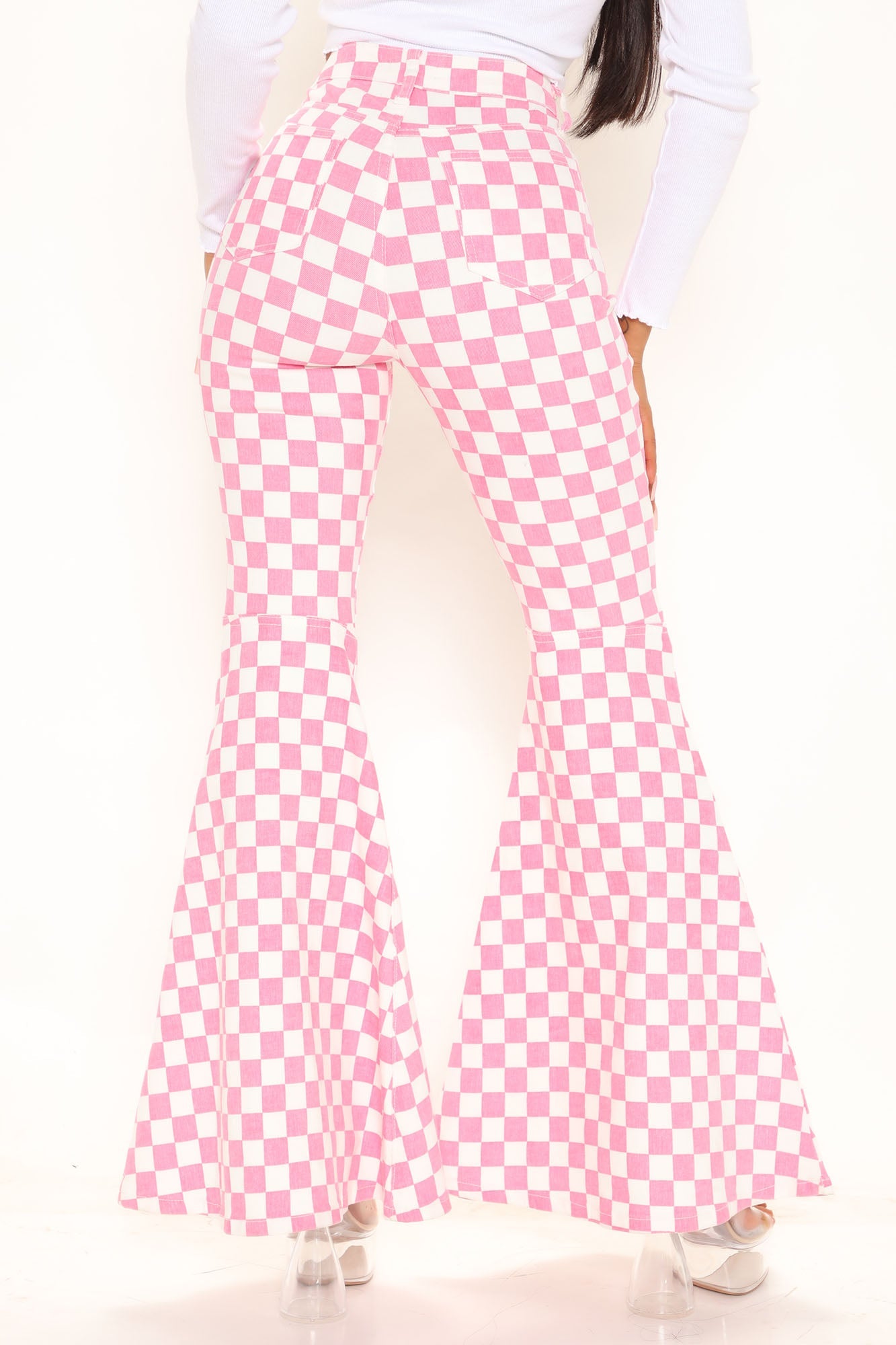 Big Race Extreme Flare Leg Jeans - Pink Ins Street