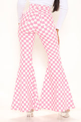 Big Race Extreme Flare Leg Jeans - Pink Ins Street