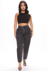 Hey There Momma High Waisted Mom Jeans - Black Wash Ins Street