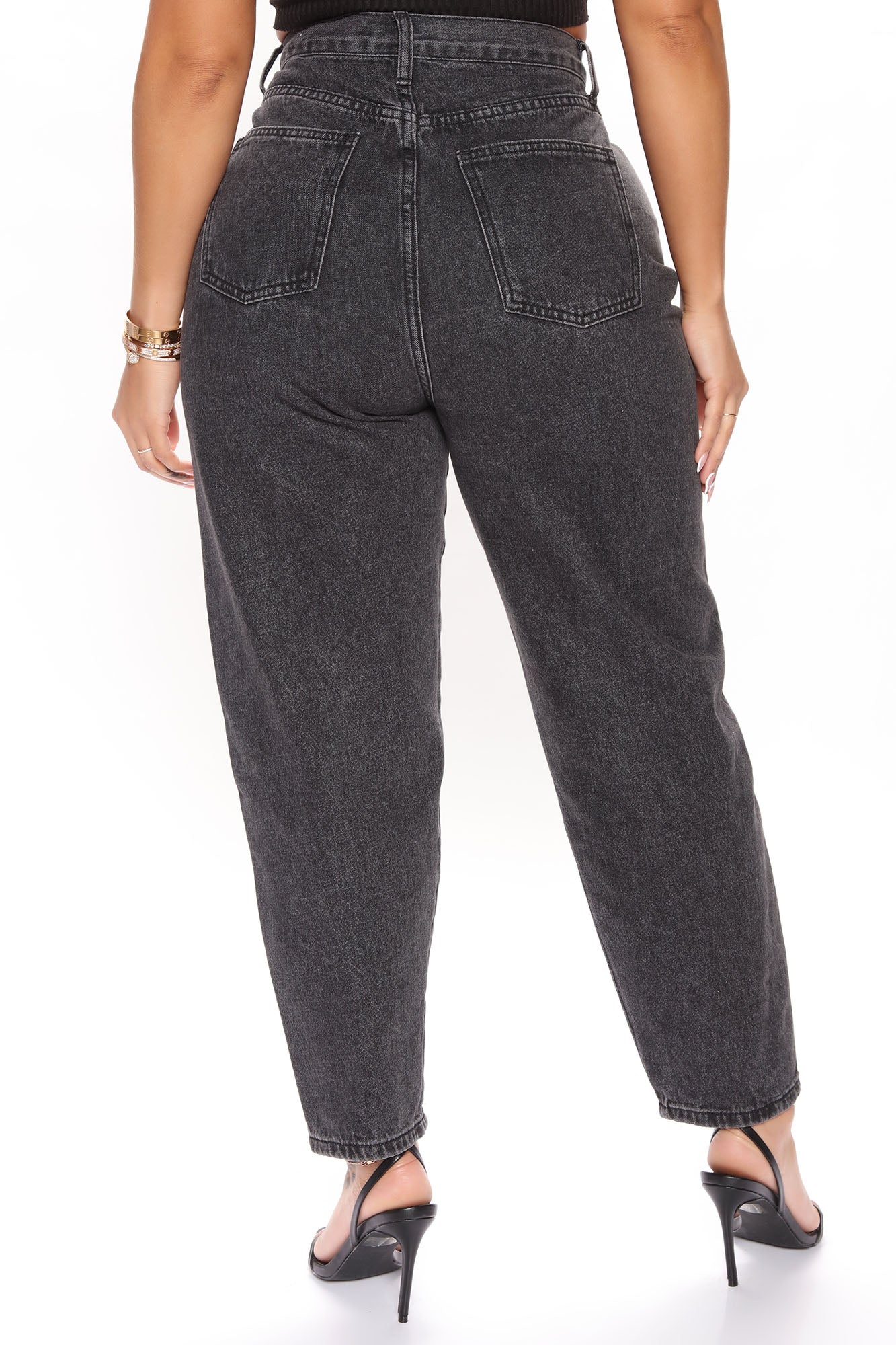 Hey There Momma High Waisted Mom Jeans - Black Wash Ins Street