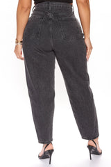 Hey There Momma High Waisted Mom Jeans - Black Wash Ins Street