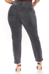 Tobi High Rise Mom Jeans - Black Ins Street