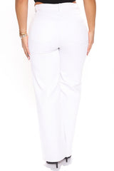 Go Bestie Ripped Straight Leg Jeans - White Ins Street