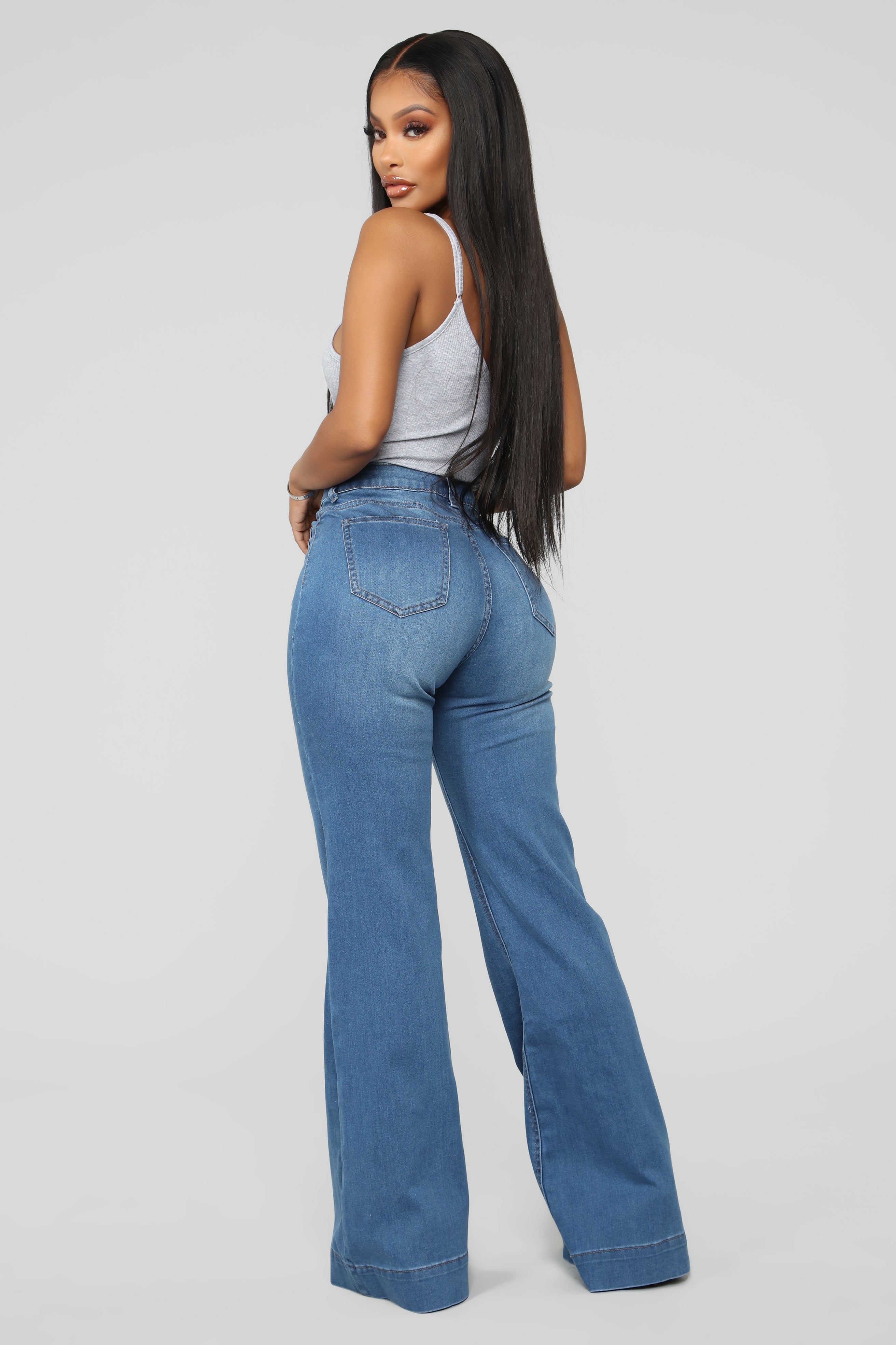 Skyscraper Denim Jeans - Medium Blue Wash Ins Street