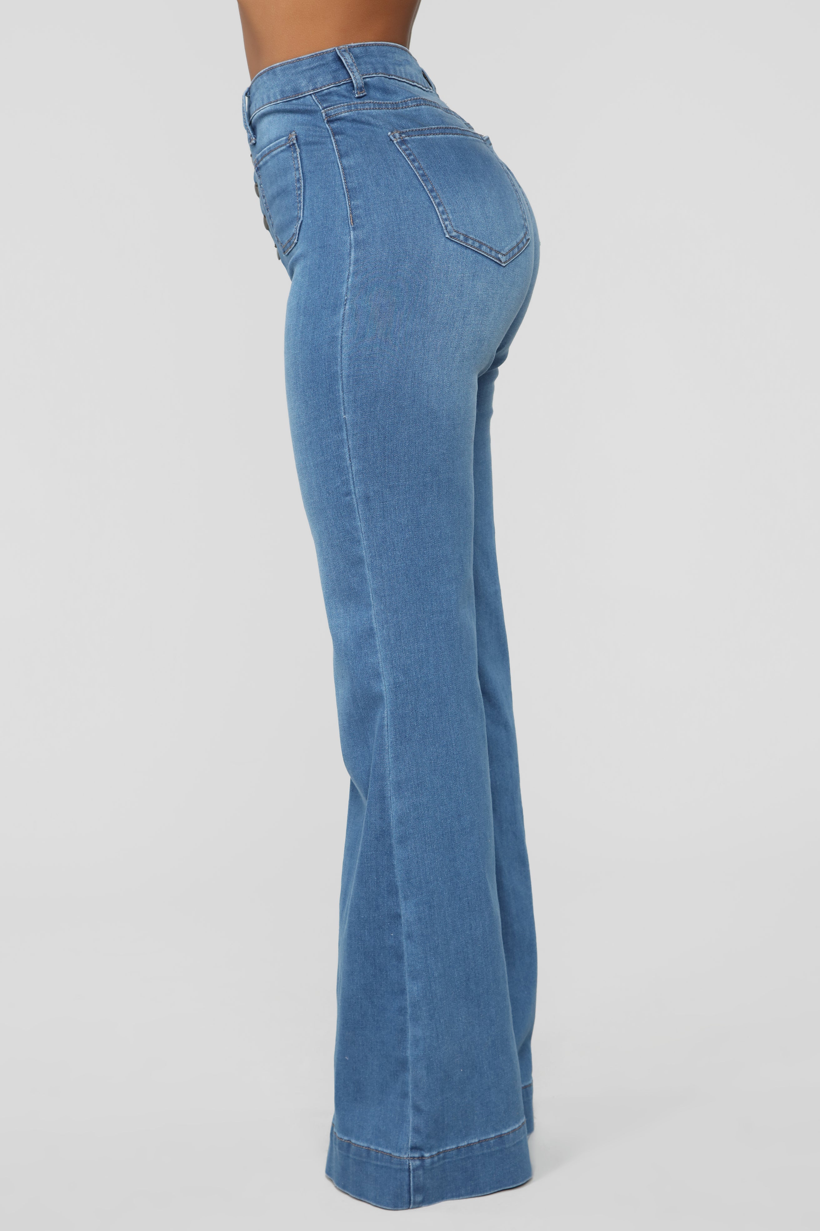 Skyscraper Denim Jeans - Medium Blue Wash Ins Street