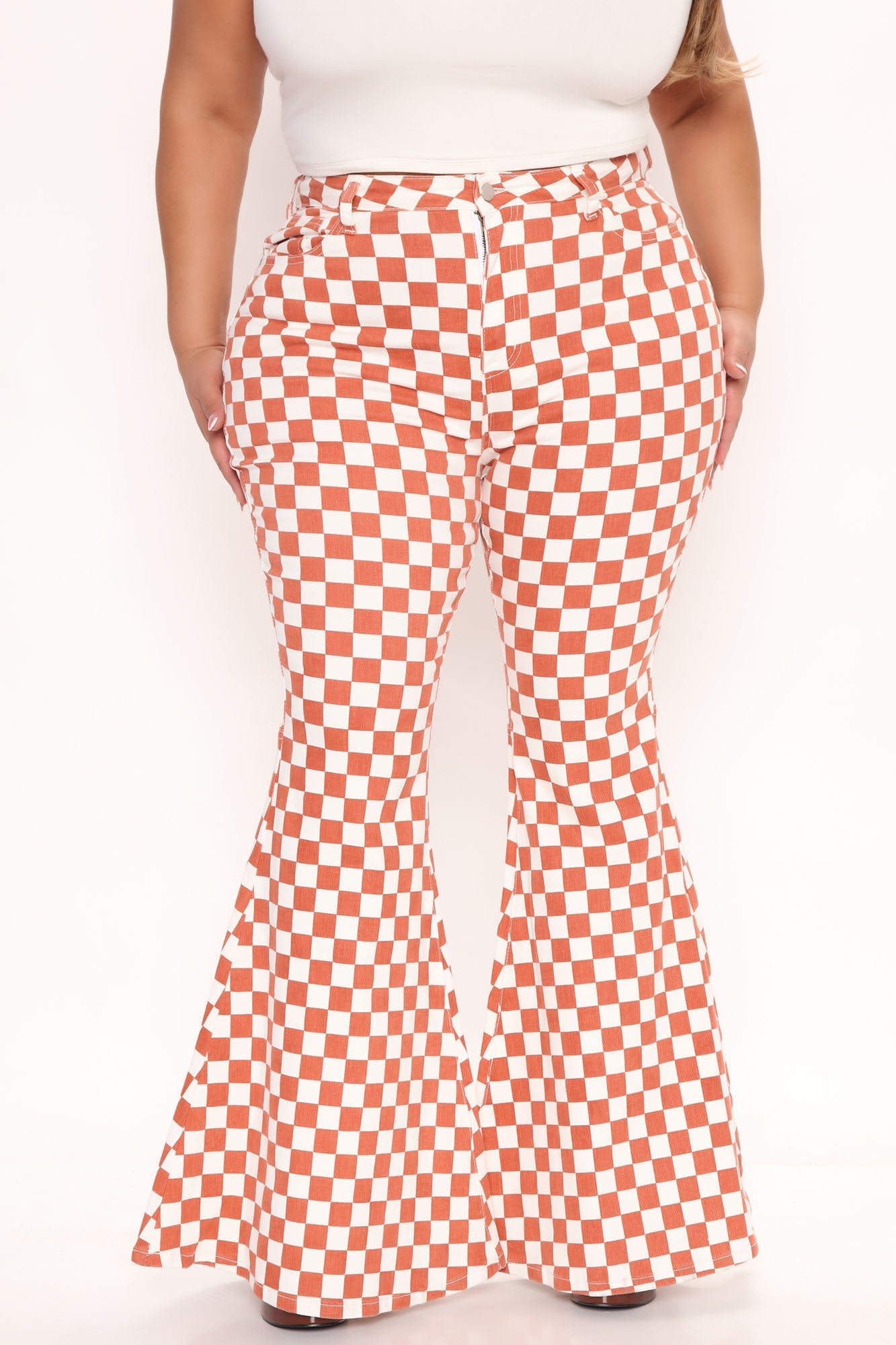 Big Race Extreme Flare Leg Jeans - Rust Ins Street