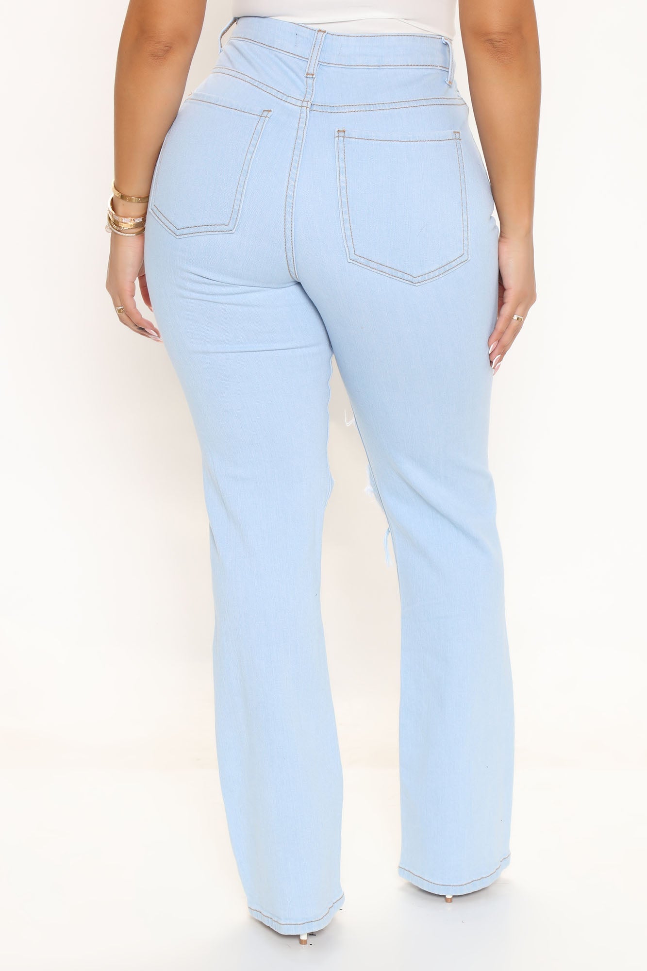 Reminding Me High Rise Straight Leg Jeans - Light Blue Wash – InsStreet