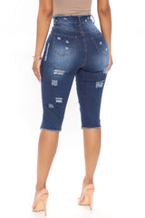 Can't Help It Bermuda Shorts - Dark Wash Ins Street