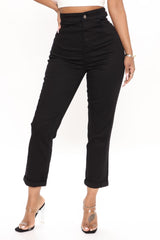 Tie 'Em Up Boyfriend Jeans - Black Ins Street