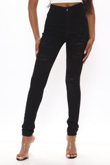 Tall Tris Skinny Jeans - Black Ins Street