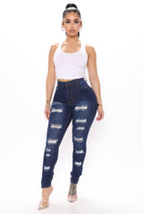 Hug So Tight Jeans - Dark Wash Ins Street